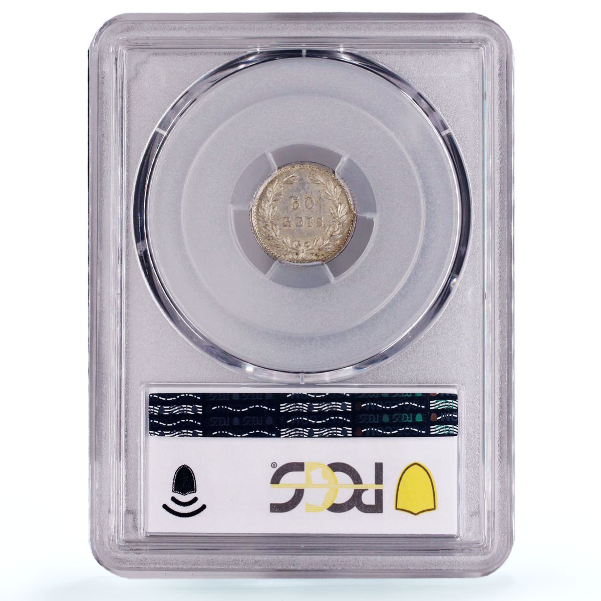 Portugal 50 reis King Luiz Luis I Coinage KM-506.1 MS62 PCGS silver coin 1889