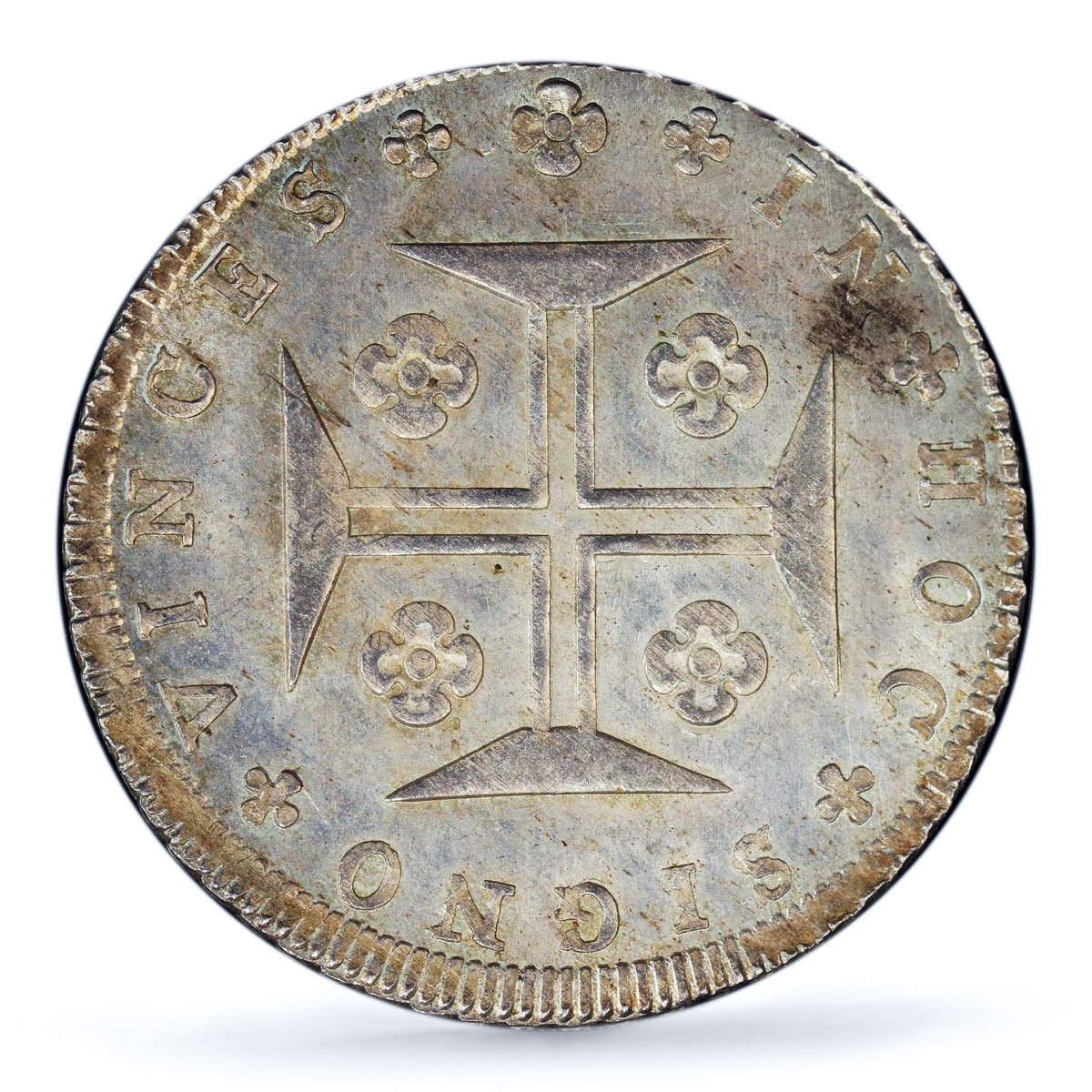 Portugal 200 reis King John Joao I Coinage KM-357 MS64 silver coin 1820