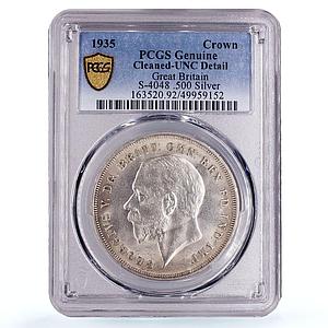 Great Britain 1 crown King George V Coronation KM-842 UNC PCGS silver coin 1935