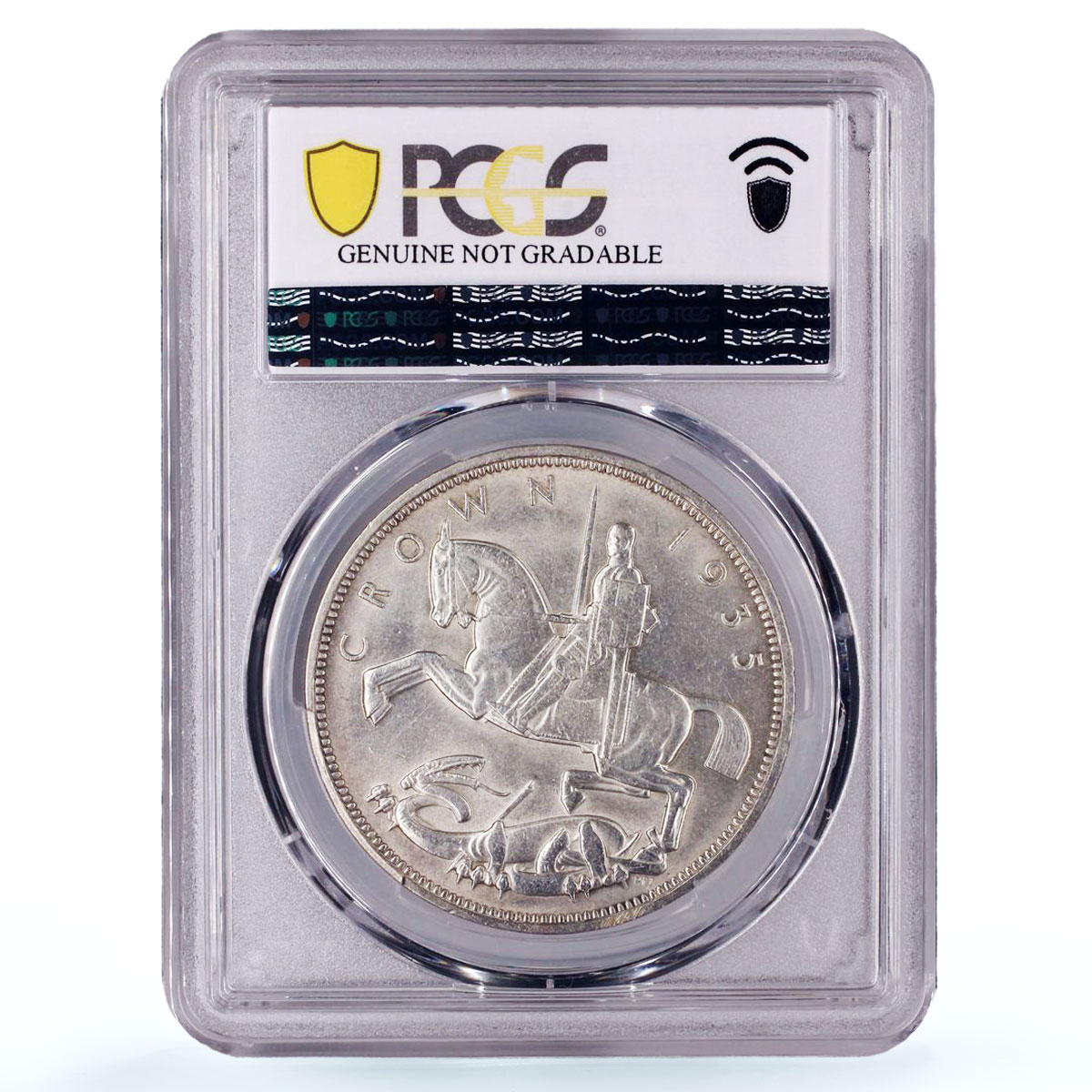 Great Britain 1 crown King George V Coronation KM-842 UNC PCGS silver coin 1935