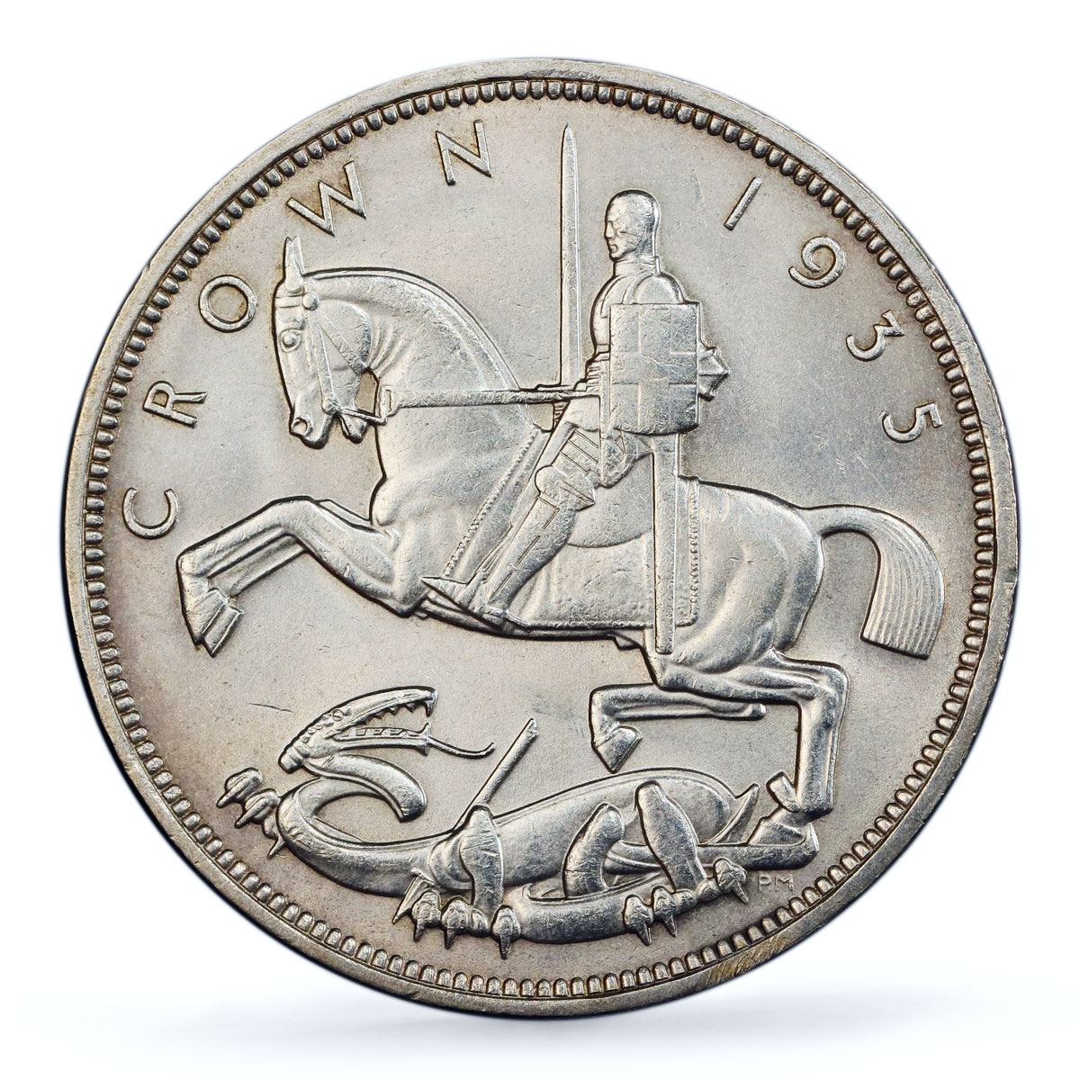 Great Britain 1 crown King George V Coronation KM-842 UNC PCGS silver coin 1935