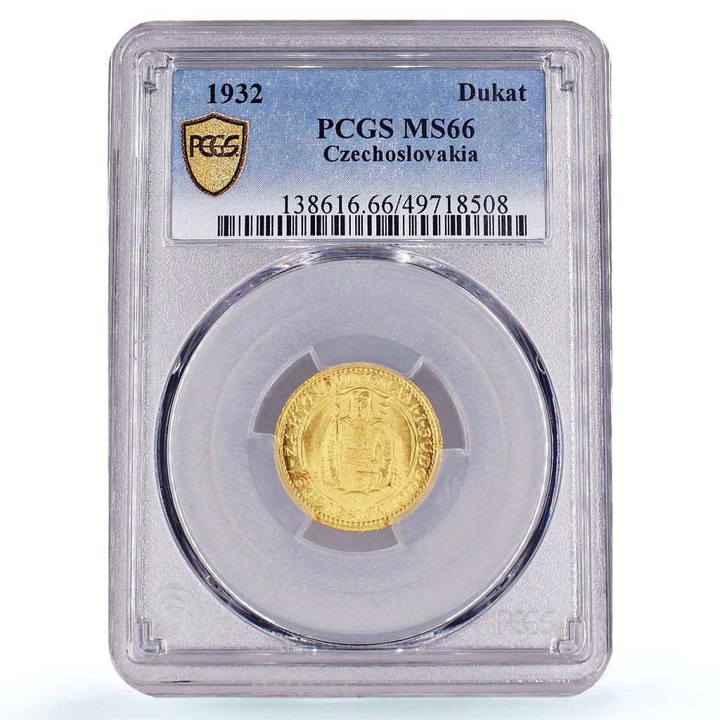 Czechoslovakia 1 dukat St. Wenceslaus No Serial Numbers MS66 PCGS gold coin 1932
