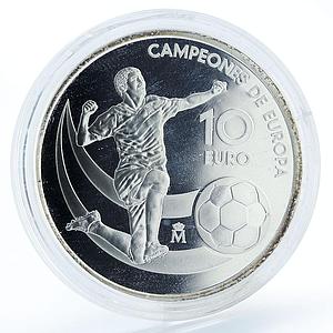 Spain 10 euro European Champions proof silver coin 2012