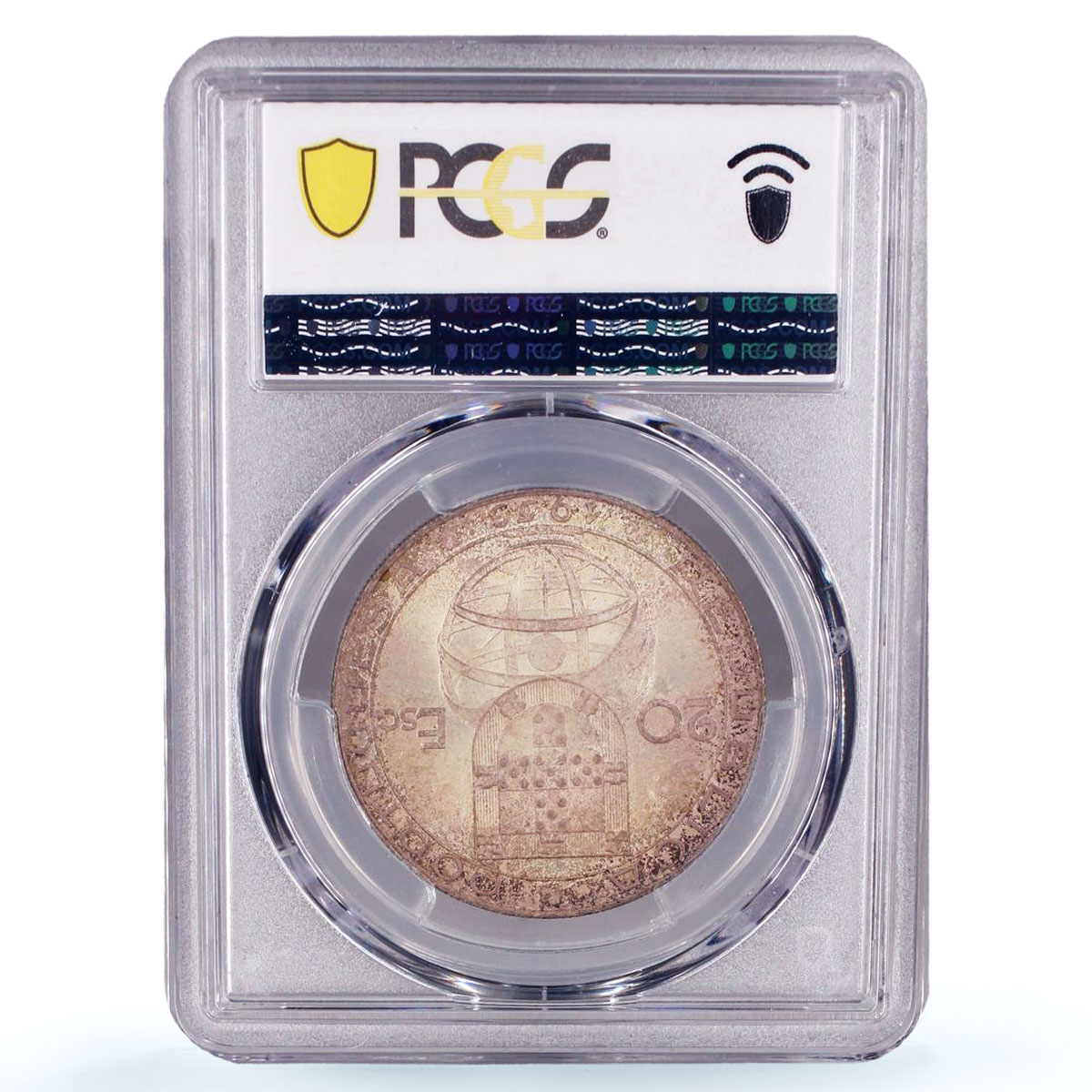 Portugal 20 escudos Financial Renewal Seated Figure MS64 PCGS silver coin 1953