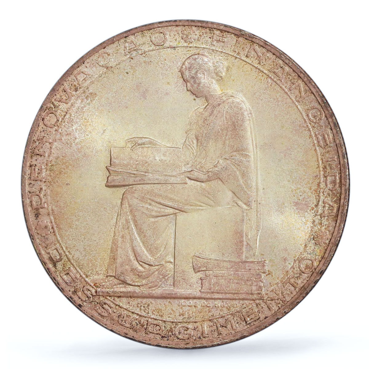 Portugal 20 escudos Financial Renewal Seated Figure MS64 PCGS silver coin 1953