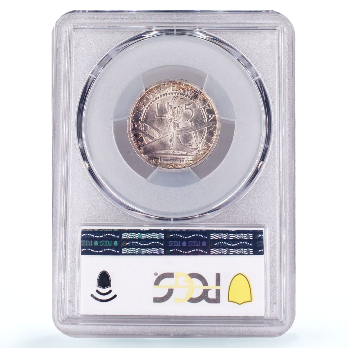 San Marino 5 lire Republic Coinage Liberty Head KM-9 MS64 PCGS silver coin 1937