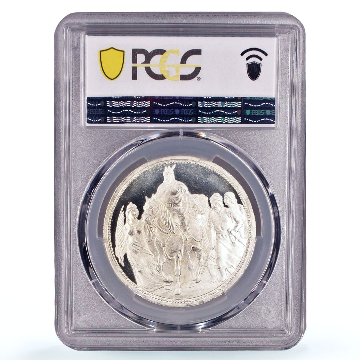 Hungary 5 korona Franz Joseph I Horseman RESTRIKE PR66 PCGS silver coin 1896