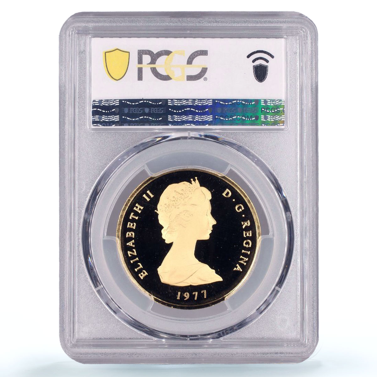 Turks and Caicos Islands 100 crowns George III PR67 PCGS gold coin 1977