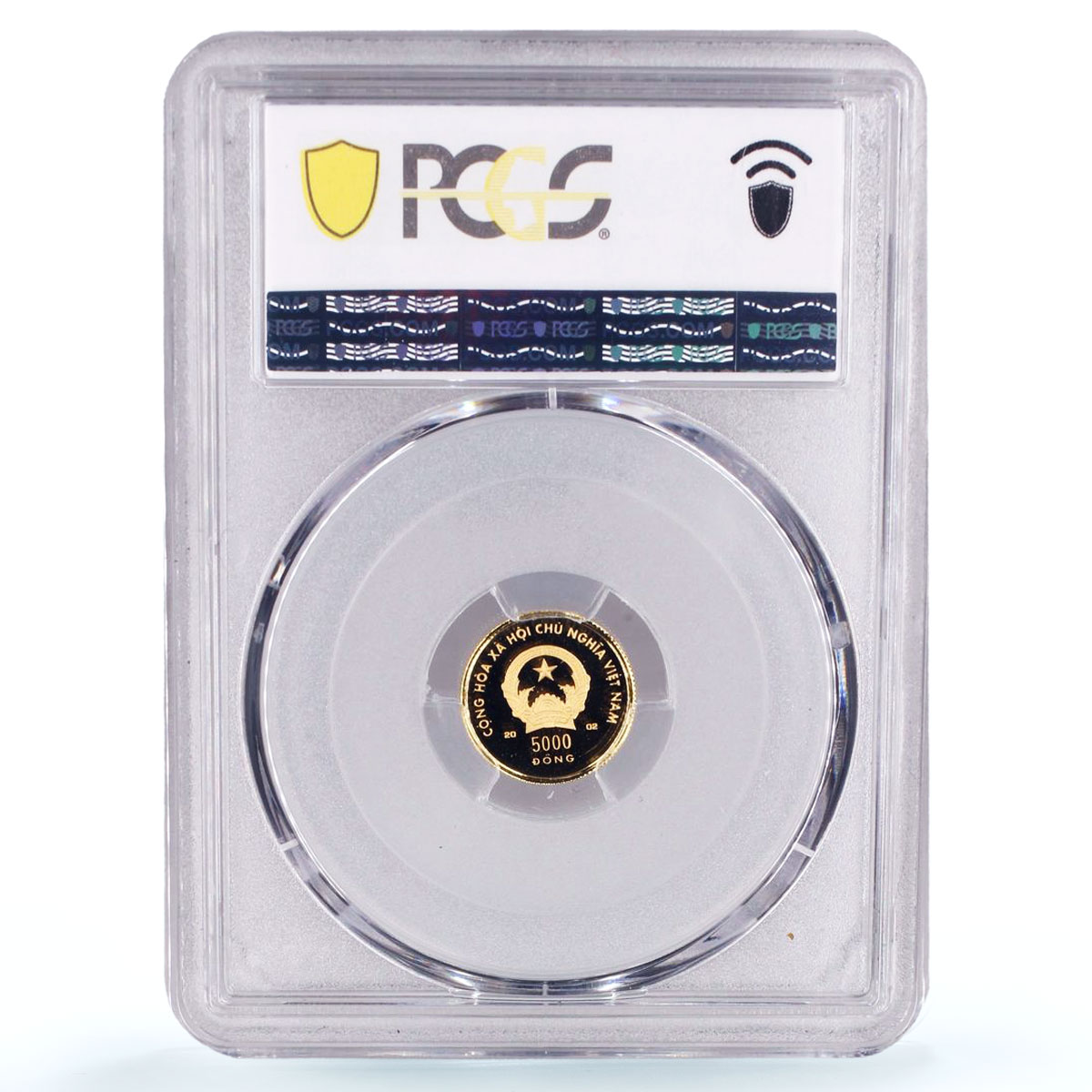 Vietnam 5000 dong Lunar Calendar Year of the Horse PR67 PCGS gold coin 2002