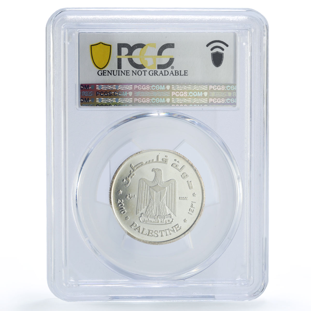 Palestine 5 dinars Picasso Dove Bird Art ESSAI TRIAL X#12 PCGS silver coin 2010