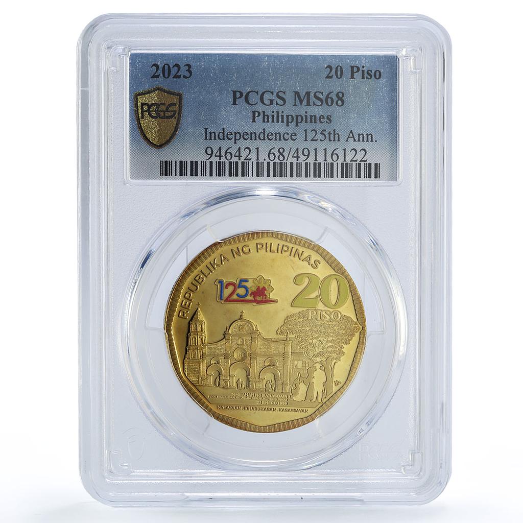 Philippines 100 piso Independence 125th Anniversary Politics MS68 PCGS coin 2023