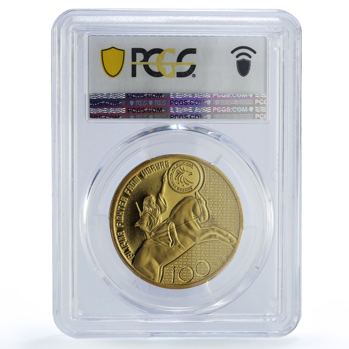 Philippines 100 piso Teresa Magbanua Horseman Politics MS68 PCGS CuAl coin 2018