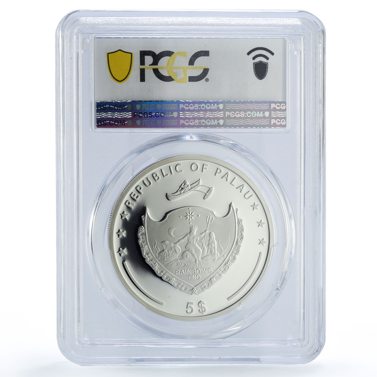 Palau 5 dollars Ounce of Luck Four Leaf Clovers PR69 PCGS silver coin 2015
