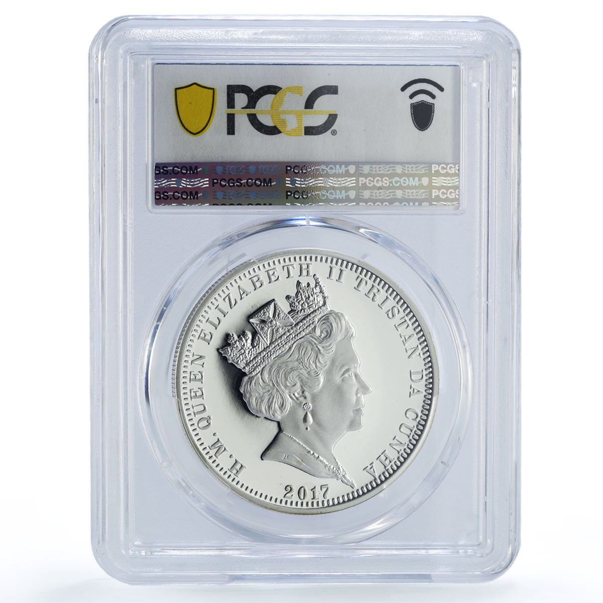 Tristan da Cunha 5 pounds Princess Diana Death Gilt PR69 PCGS silver coin 2017