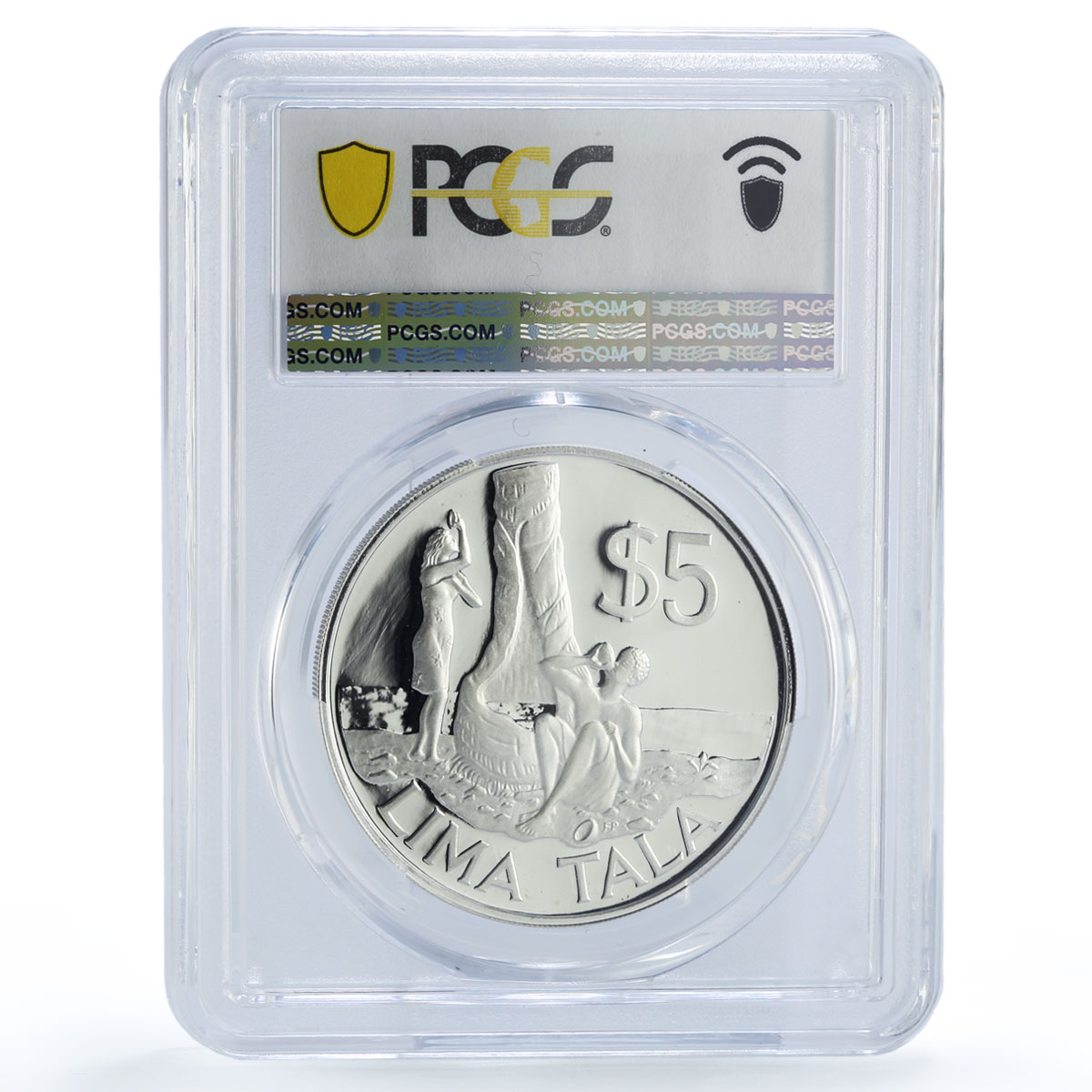 Tokelau 5 tala People on the Beach KM-7 PR68 PCGS silver coin 1981