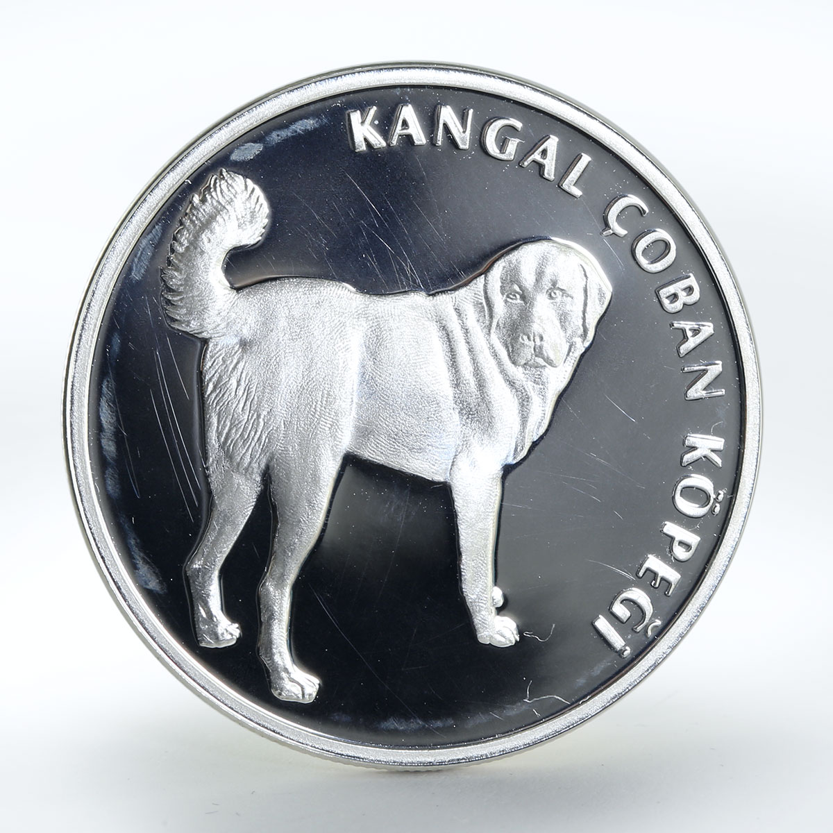 Turkey 20 yeni lira Turkish Kangal Dog proof silver coin 2005