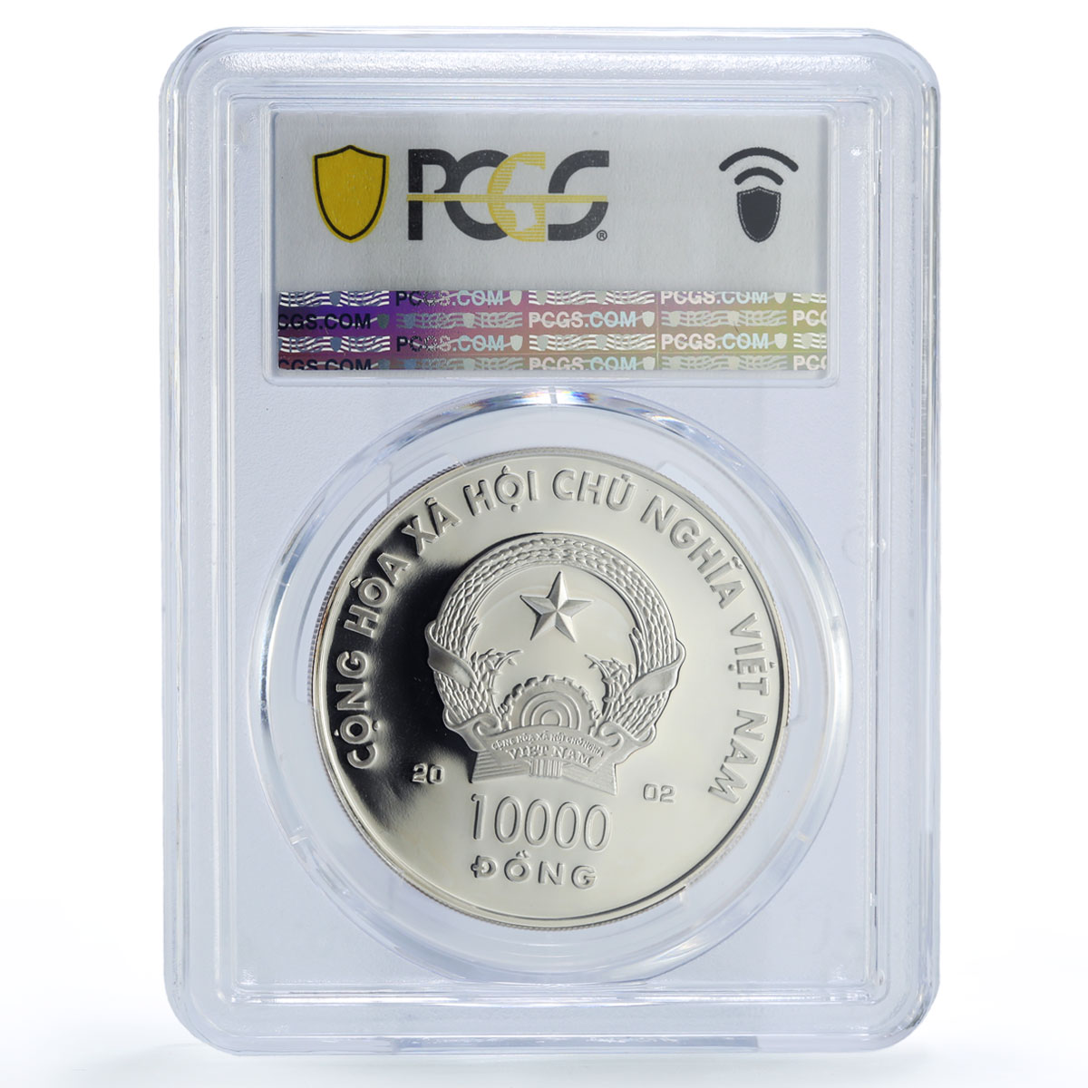Vietnam 10000 dong Lunar Year of the Horse Hologram PR68 PCGS silver coin 2002