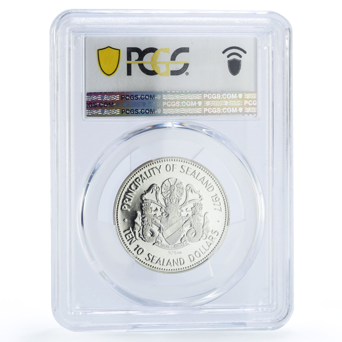 Sealand 10 dollars Princess Joan Politics X#3.1 PR66 PCGS silver coin 1977