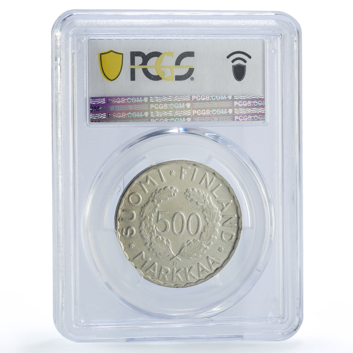 Finland 500 markaa Helsinki Winter Olympic Games KM-35 MS62 PCGS Ag coin 1951