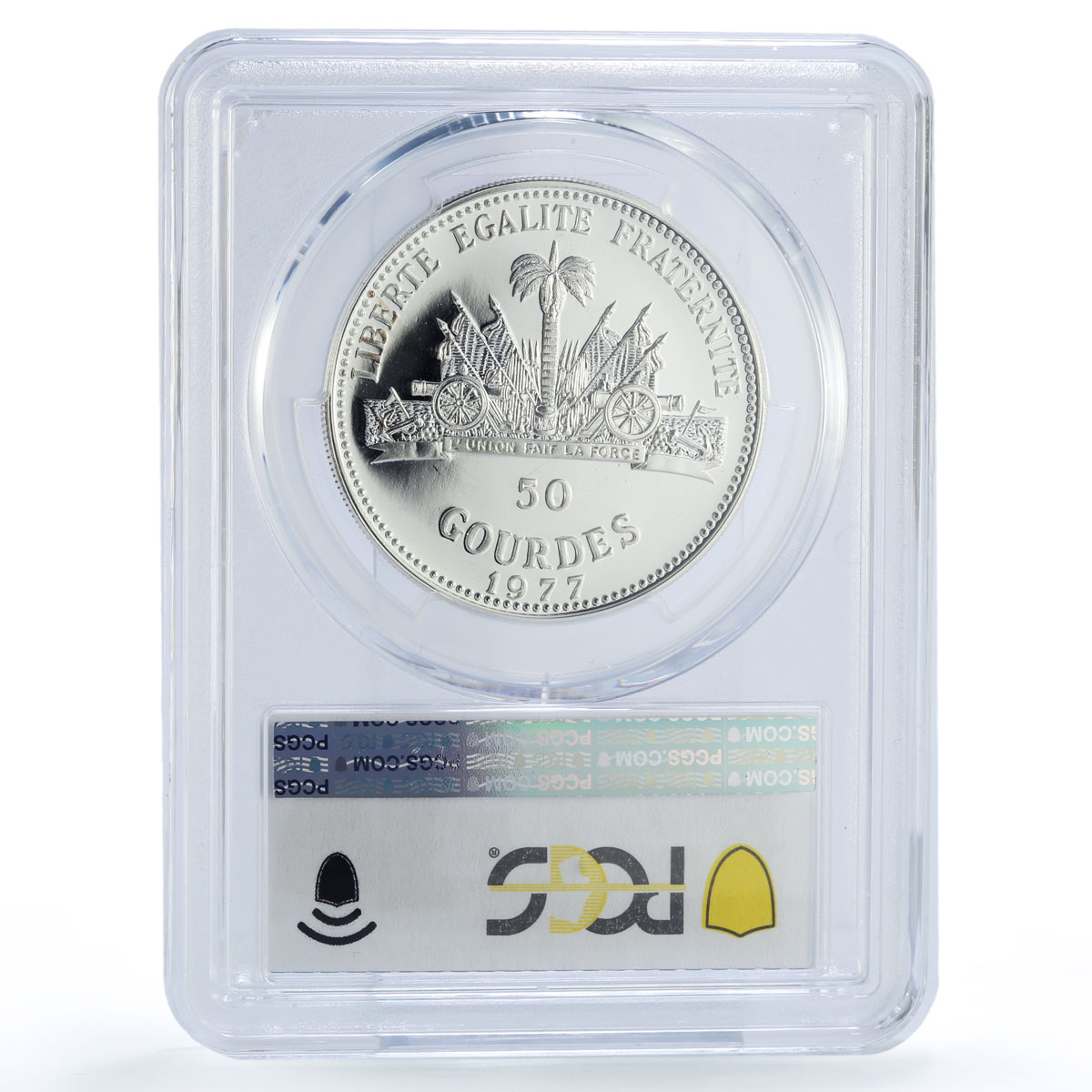 Haiti 50 gourdes Human Rights Politics KM-128 MS69 PCGS silver coin 1977