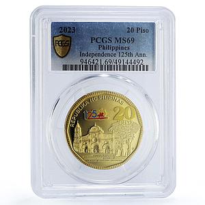 Philippines 20 piso Independence 125th Anniversary Politics MS69 PCGS coin 2023