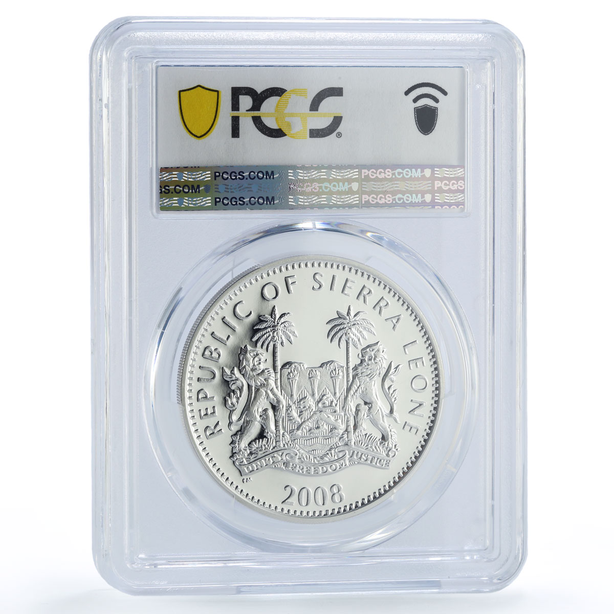 Sierra Leone 10 dollars Easter Bunny Eggs Holidays Religion PR67 PCGS coin 2008