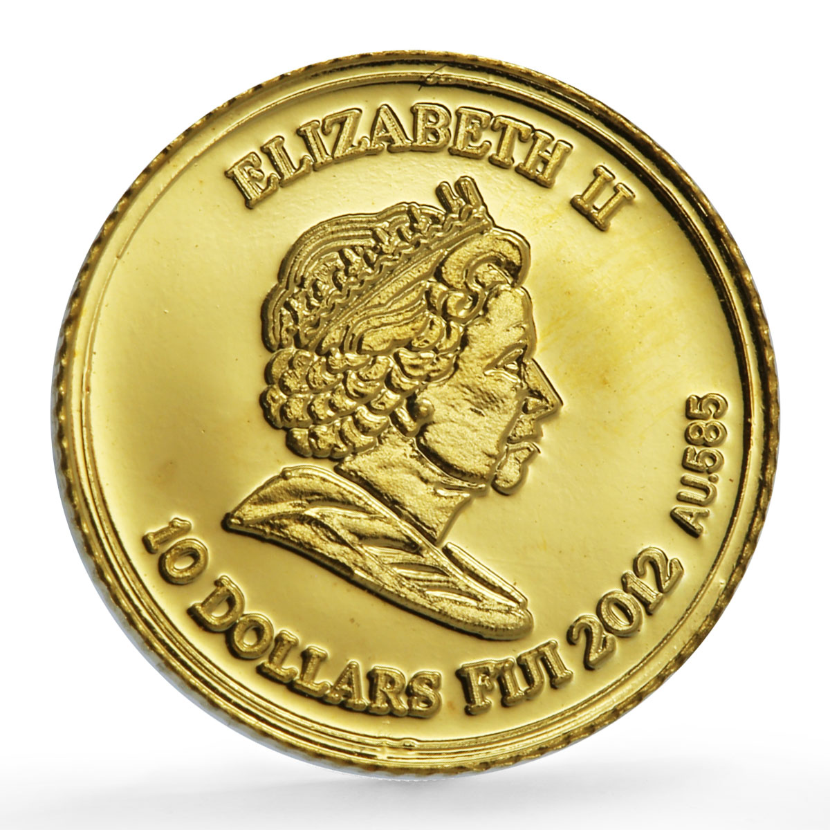 Fiji 10 dollars Treasures Uruguay Jaguar Fauna w/o Pearl proof gold coin 2012