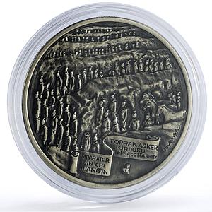 Turkey 1000000 lira China Great Wall Terracotta Army Silk Way silver coin 1997