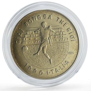 Vietnam 10 dong Football World Cup in Italy Player CuNi coin 1989