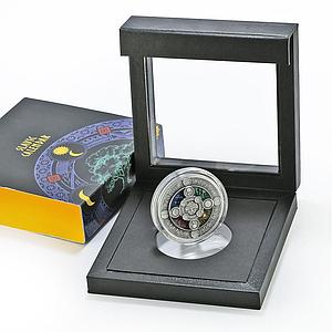 Niue 2 dollars Slavic Calendar Nature Sun Moon Elements Gods silver coin 2020