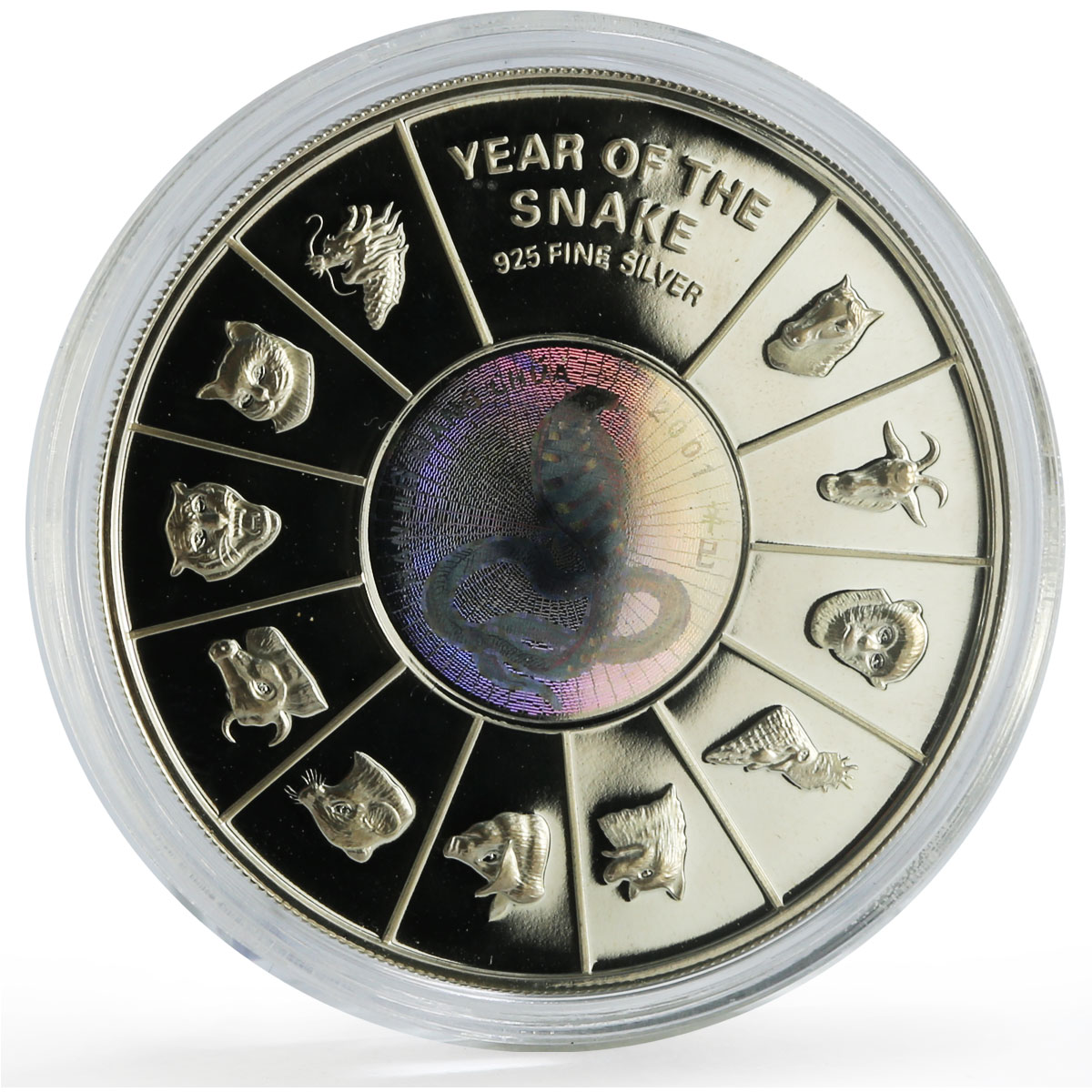Vietnam 10000 dong x 3 Set Lunar Calendar Snake Year proof silver coins 2001