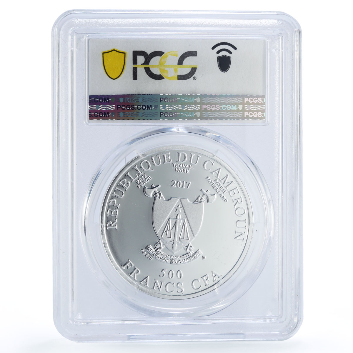 Cameroon 500 francs Da Vinci Art Lady with an Ermine PR70 PCGS silver coin 2017