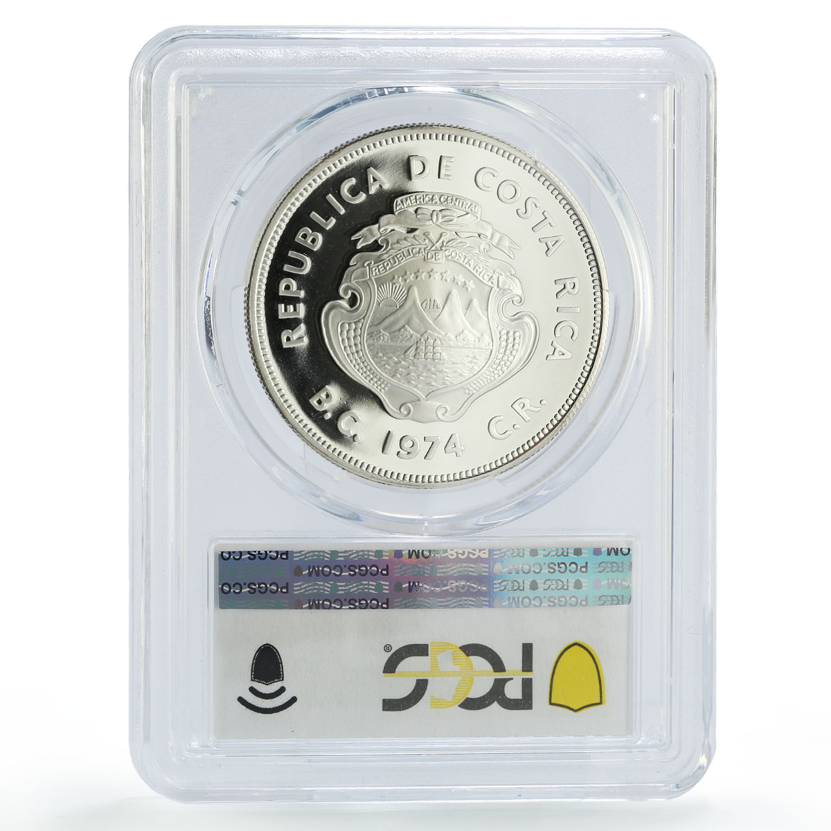 Costa Rica 50 colones Conservation Turtle Fauna PR67 PCGS silver coin 1974