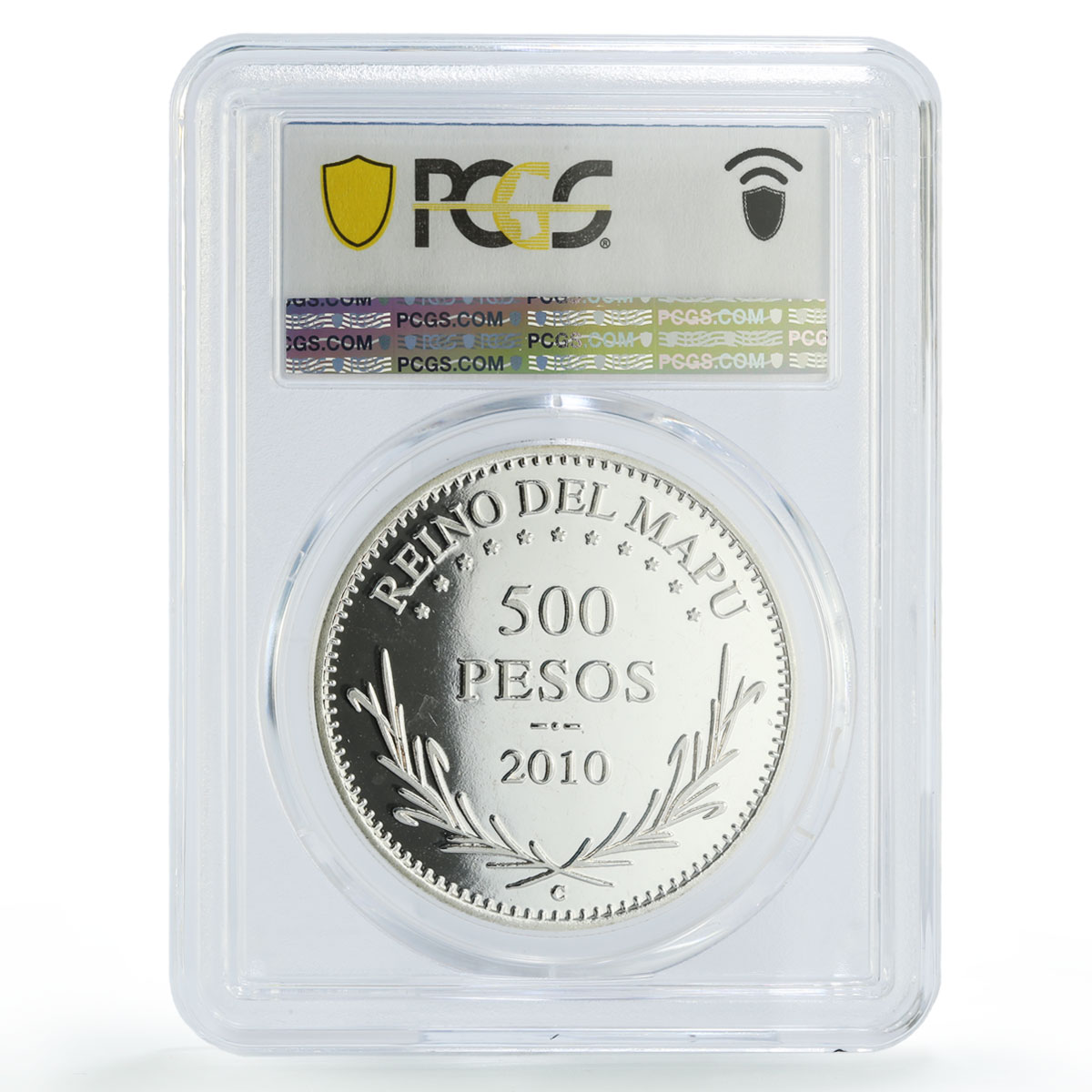 France Araucania Patagonia 500 pesos Orllie Antoine I PR65 PCGS silver coin 2010