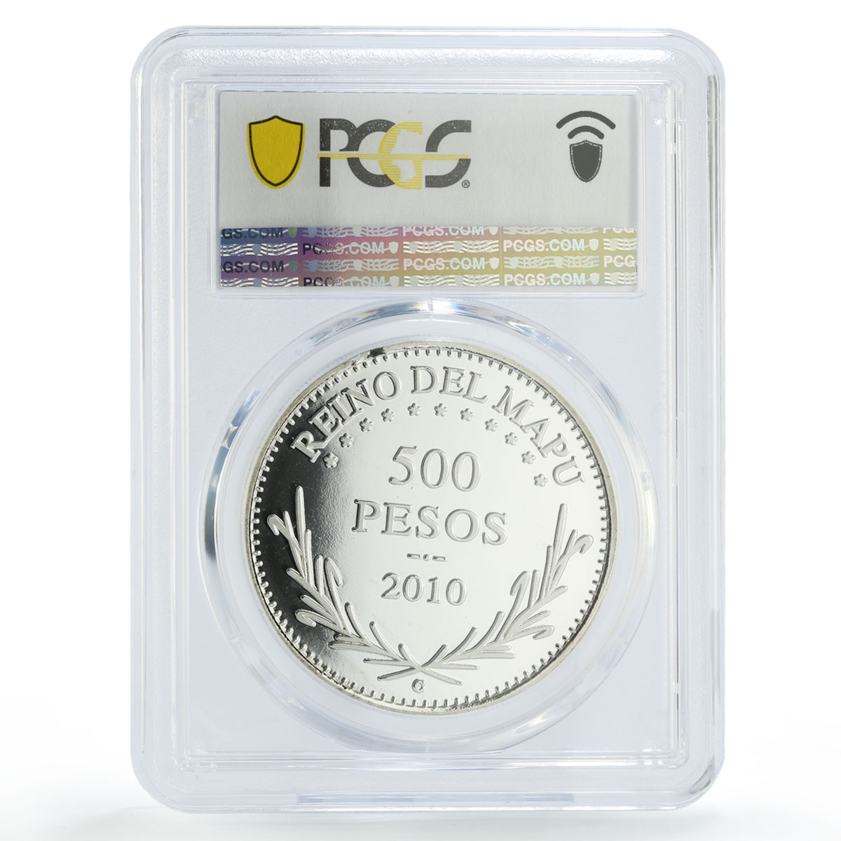 France Araucania Patagonia 500 pesos King Antoine II PR65 PCGS silver coin 2010