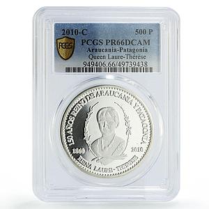 France Araucania Patagonia 500 pesos Laure Therese PR66 PCGS silver coin 2010
