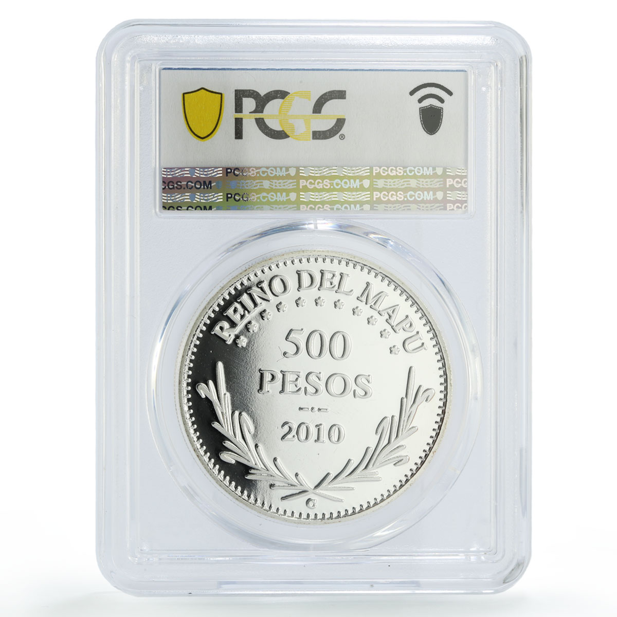 France Araucania Patagonia 500 pesos King Antoine III PR68 PCGS silver coin 2010