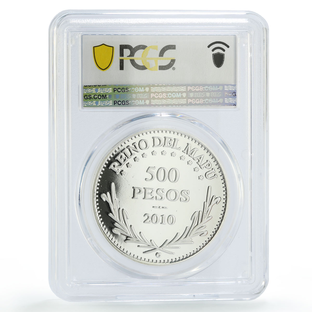 France Araucania Patagonia 500 pesos King Achille III PR68 PCGS silver coin 2010