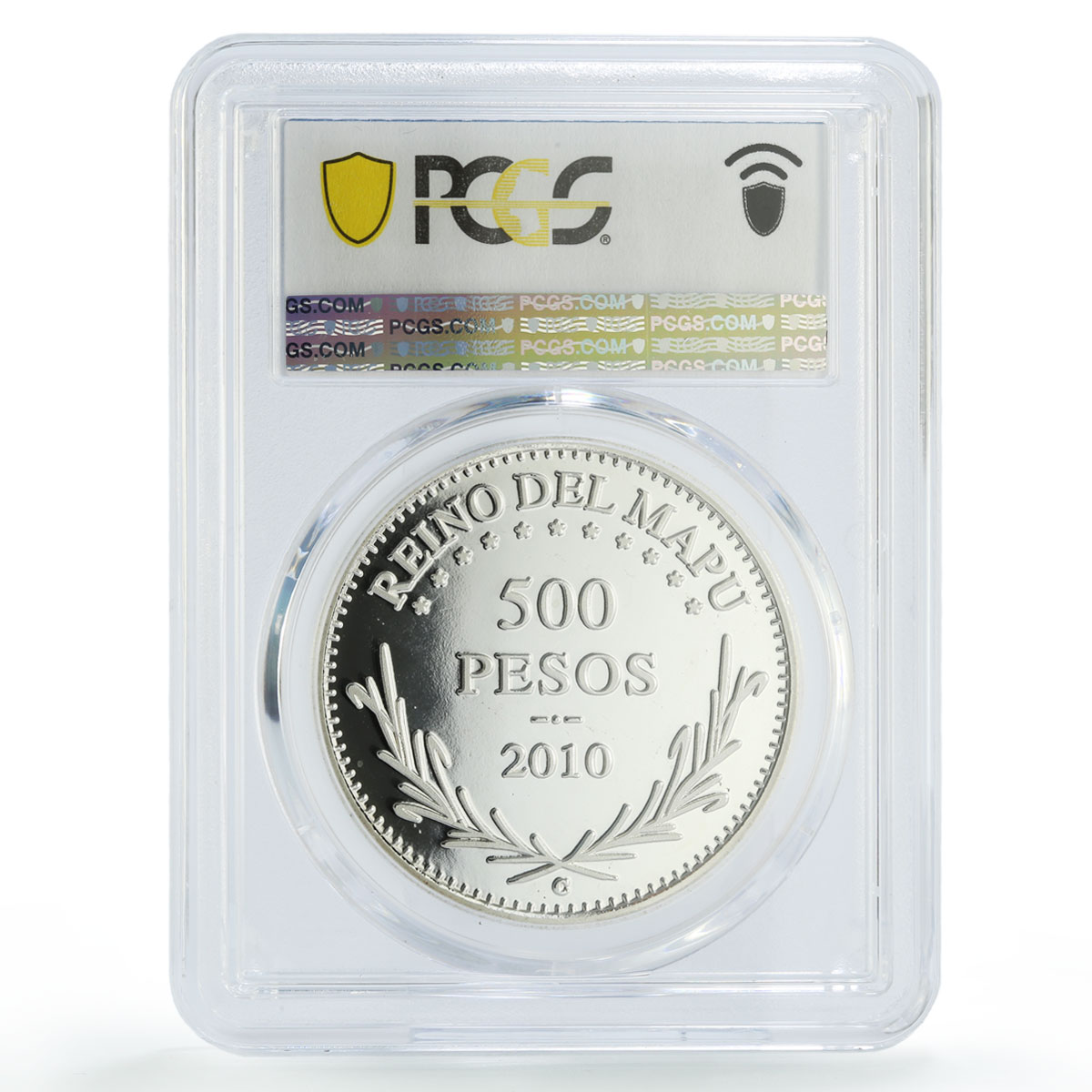 France Araucania Patagonia 500 pesos King Philippe I PR69 PCGS silver coin 2010