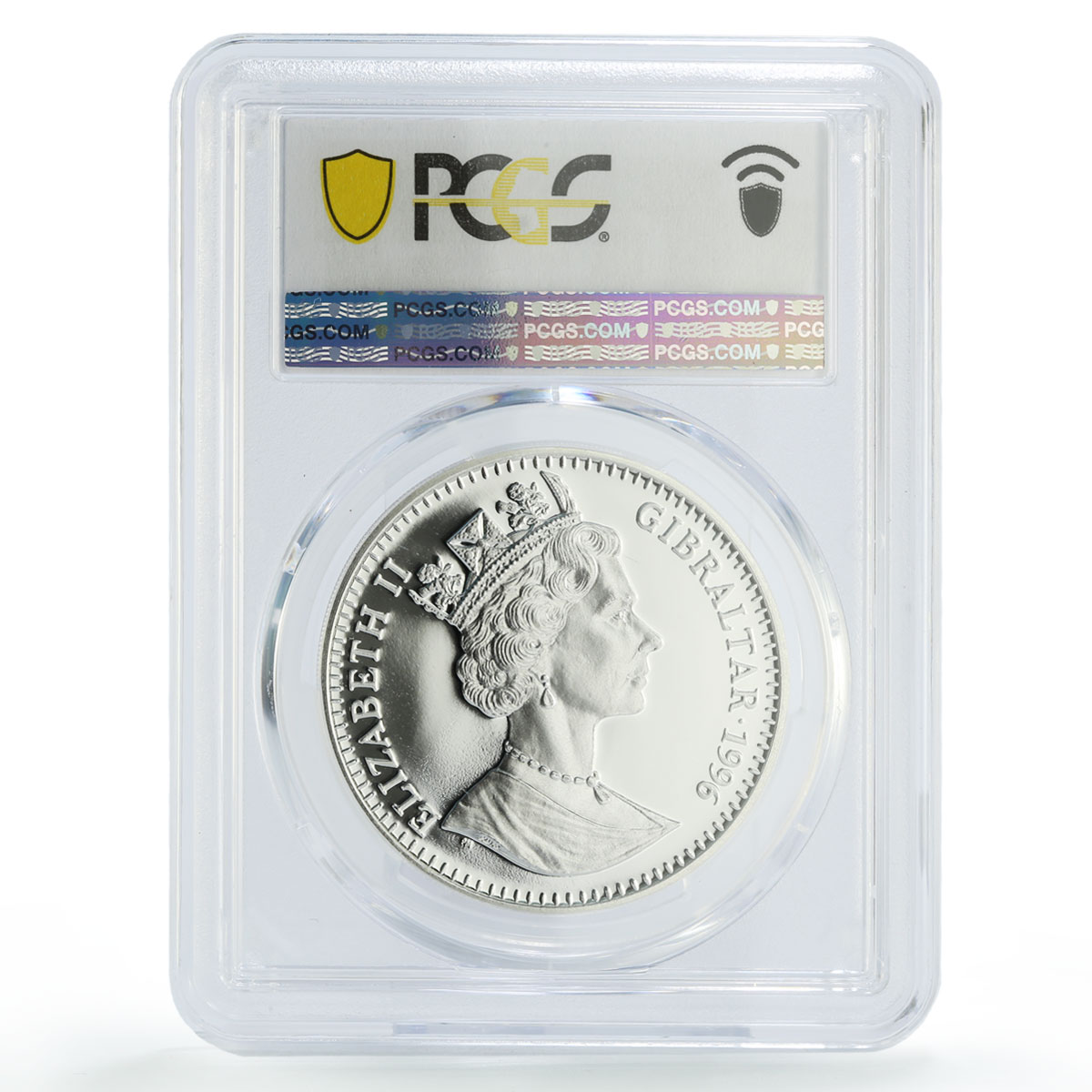 Gibraltar 1 crown Preserve Planet Earth Puffins Birds PR69 PCGS silver con 1996