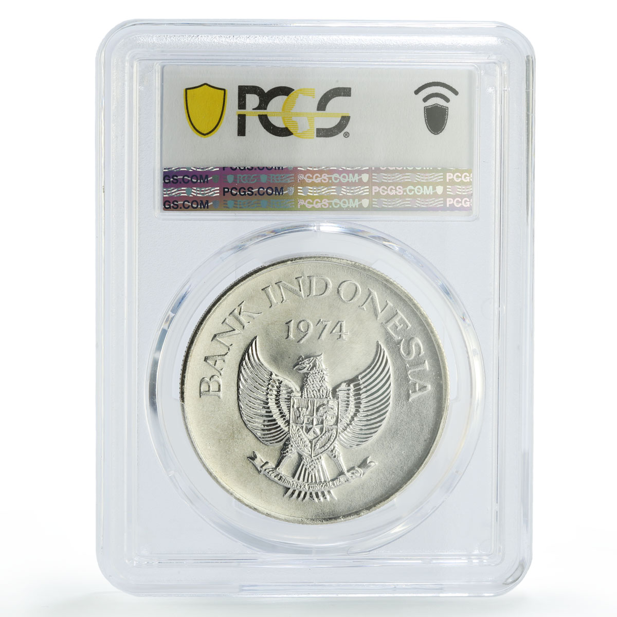 Indonesia 2000 rupiah Conservation Javan Tiger Fauna MS64 PCGS silver coin 1974