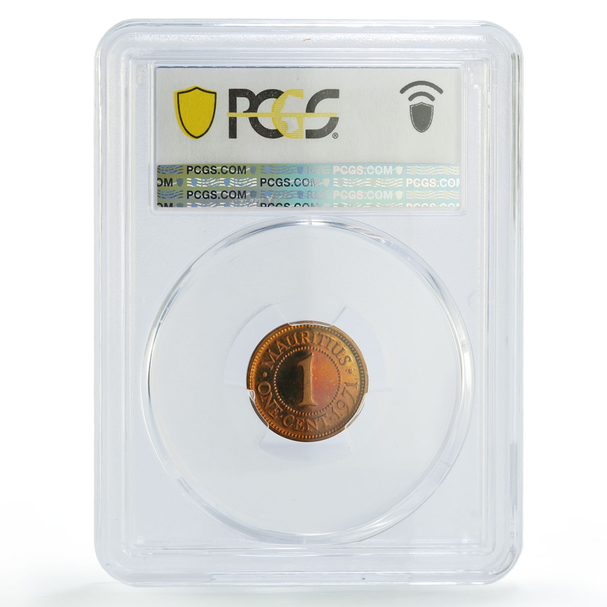 Mauritius 1 cent Republic Coinage Queen Elizabeth PR67 PCGS bronze coin 1971