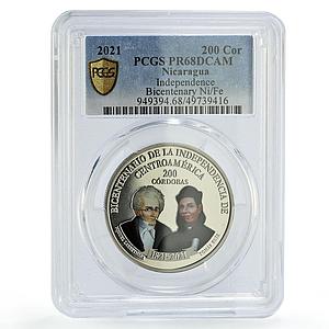 Nicaragua 200 cordobas Independence 200th Anniversary PR68 PCGS coin 2021