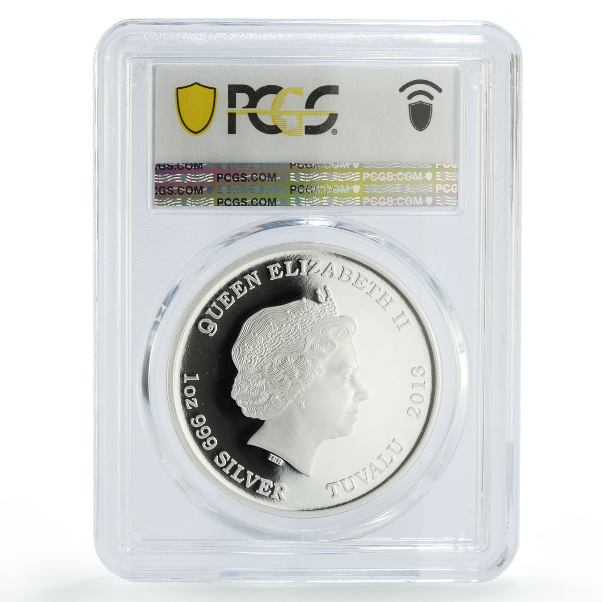 Tuvalu 1 dollar Mythical Creatures Unicorn Horse Castle PR68 PCGS Ag coin 2013