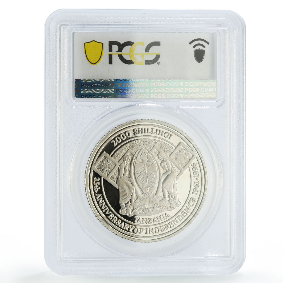 Tanzania 2000 shillings Olympics Boxing Piefort X#P1 SP68 PCGS silver coin 1996