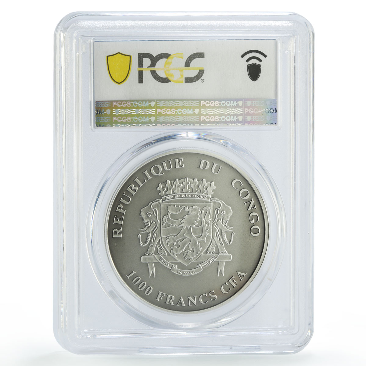 Congo 1000 francs African Art Culture Mursi People MS70 PCGS silver coin 2014