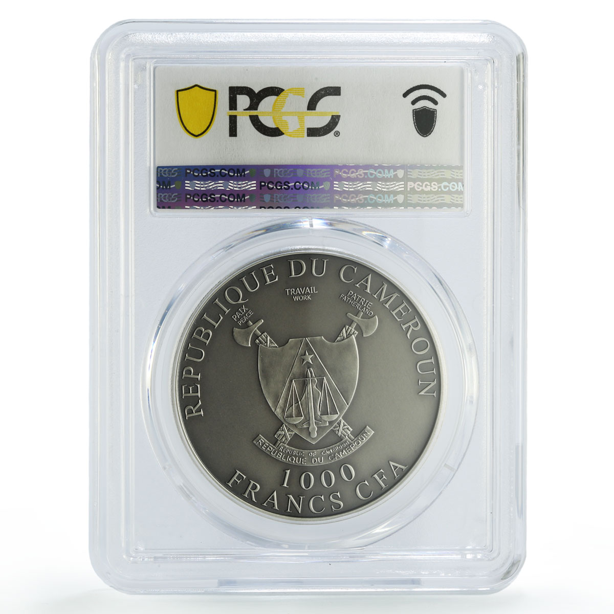 Cameroon 1000 francs African Ounce Wildlife Camels MS70 PCGS silver coin 2019