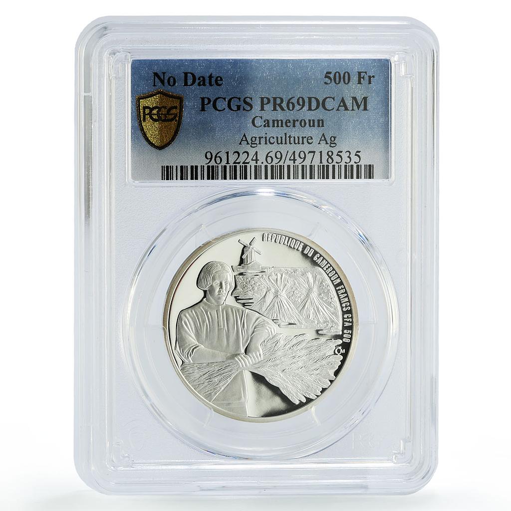 Cameroon 500 francs Agriculture Seedsman Sower PR69 PCGS silver coin 2020
