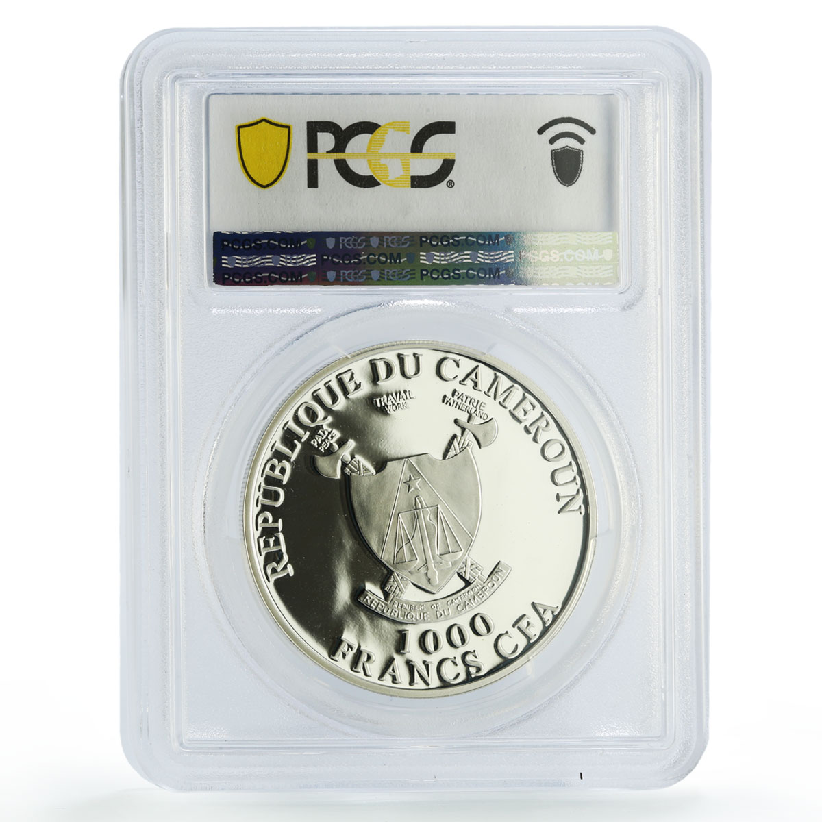 Cameroon 1000 francs Exotic Butterflies Fauna 3D PR69 PCGS silver coin 2011