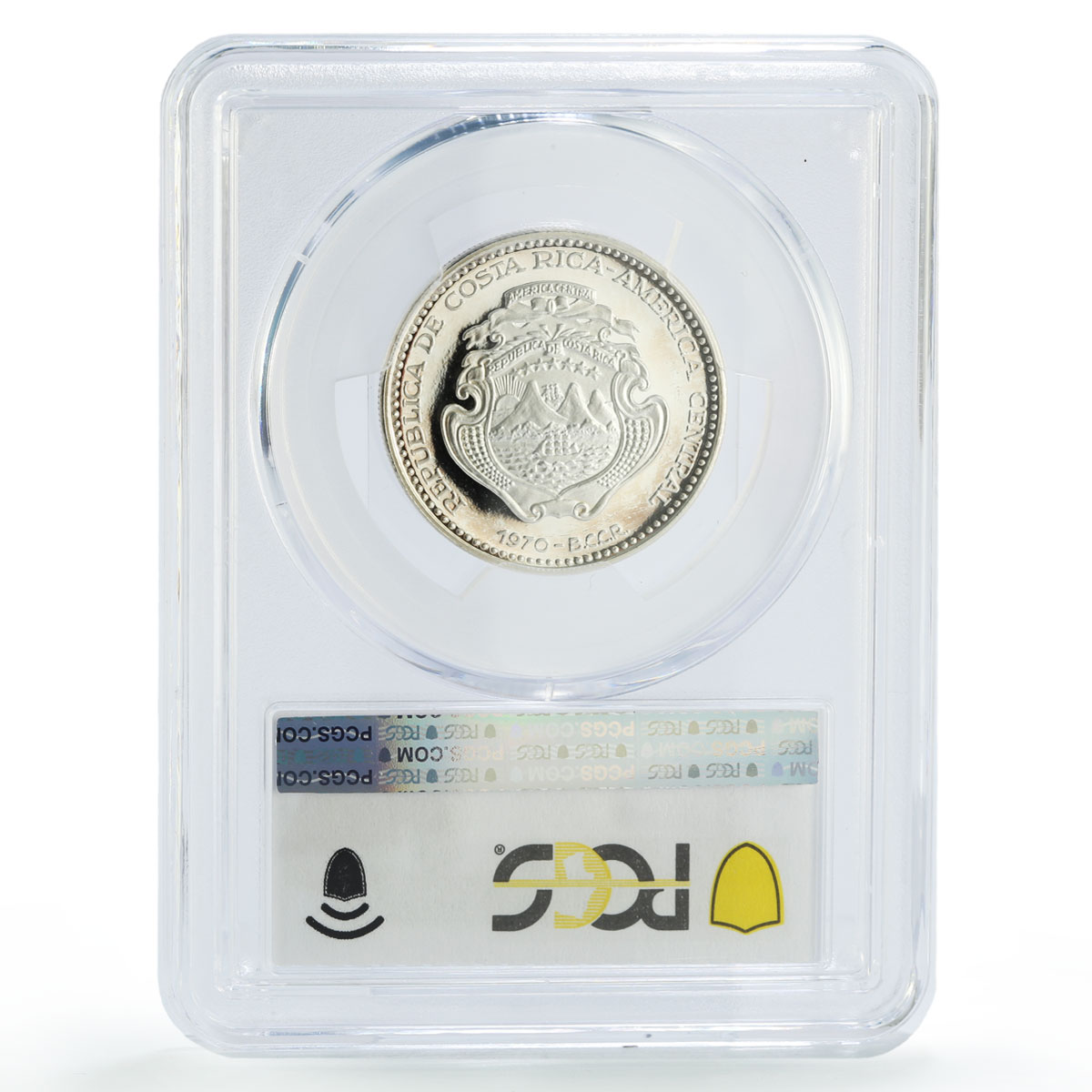 Costa Rica 5 colones Coronado New Carthage Founding PR68 PCGS silver coin 1970